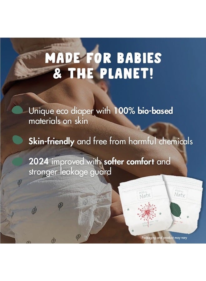 ECO by Naty Baby Diapers - Plant-Based Eco-Friendly Diapers, Great for Baby Sensitive Skin and Helps Prevent Leaking (Size 3, 100 Count) - Image 3
