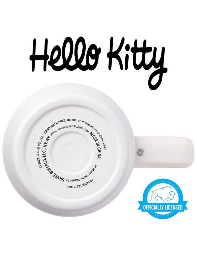 Silver Buffalo Sanrio Hello Kitty and Friends Cinnamoroll, Kuromi, Chococat, Badtz-Maru, Keroppi, etc Sticker Collage Stainless Steel Tumbler w Handle and Straw, Fits in Standard Cup Holder, 40 Ounces - Image 5