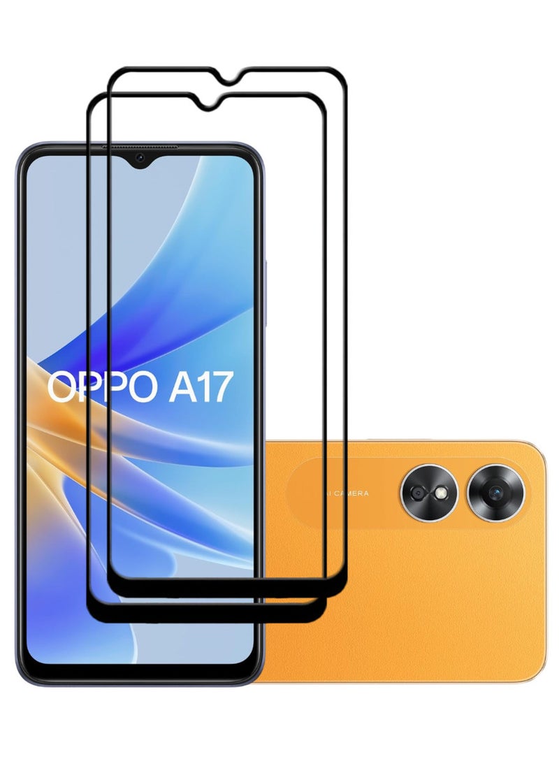 ACLIX 2 Pieces Antistatic ESD Dustproof Premium Quality High Definition Tempered Glass Screen Protector Designed For Oppo A17 - Image 1