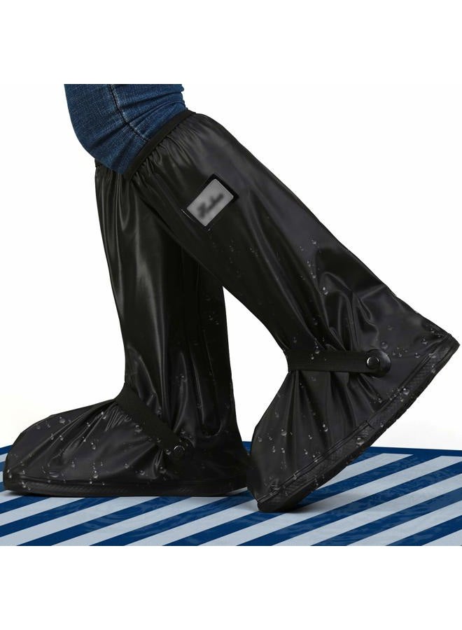 JUSPRO Waterproof Shoe Cover Rain Boot Galoshes with Zipper and Reflector for Outdoor Sports Hiking Climbing Camping Scooter Travel - 1 Pair - Image 1