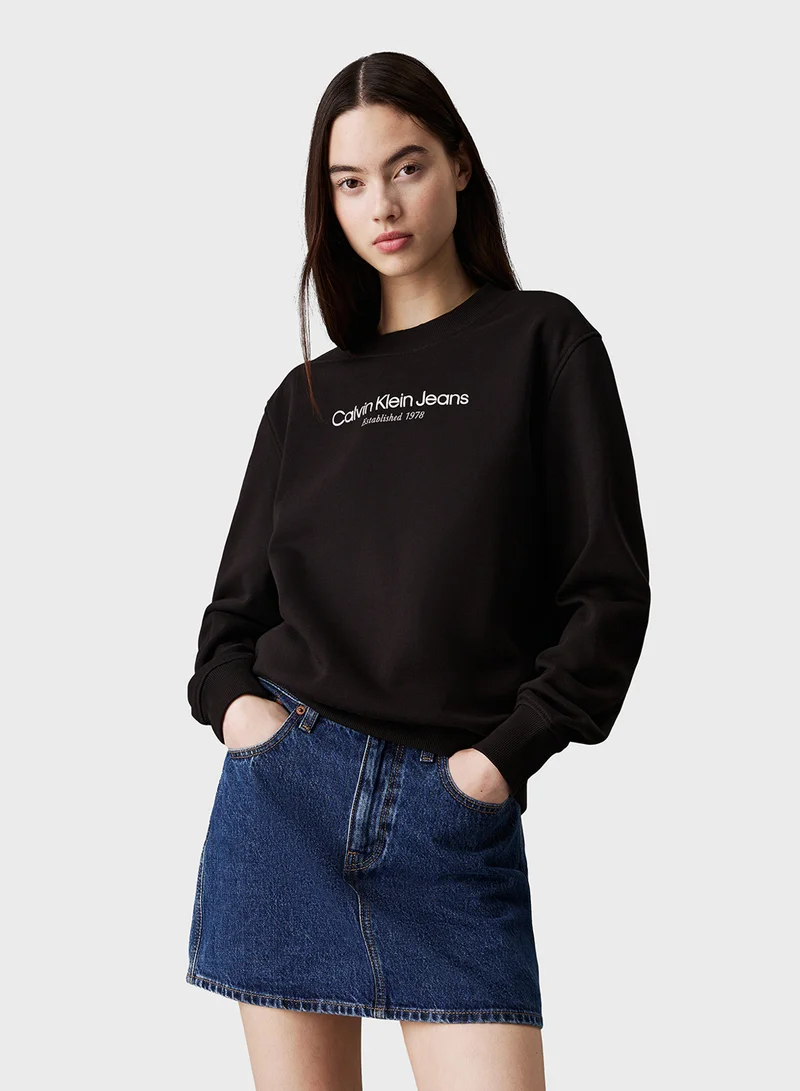 Calvin Klein Jeans Logo Graphic Sweatshirt