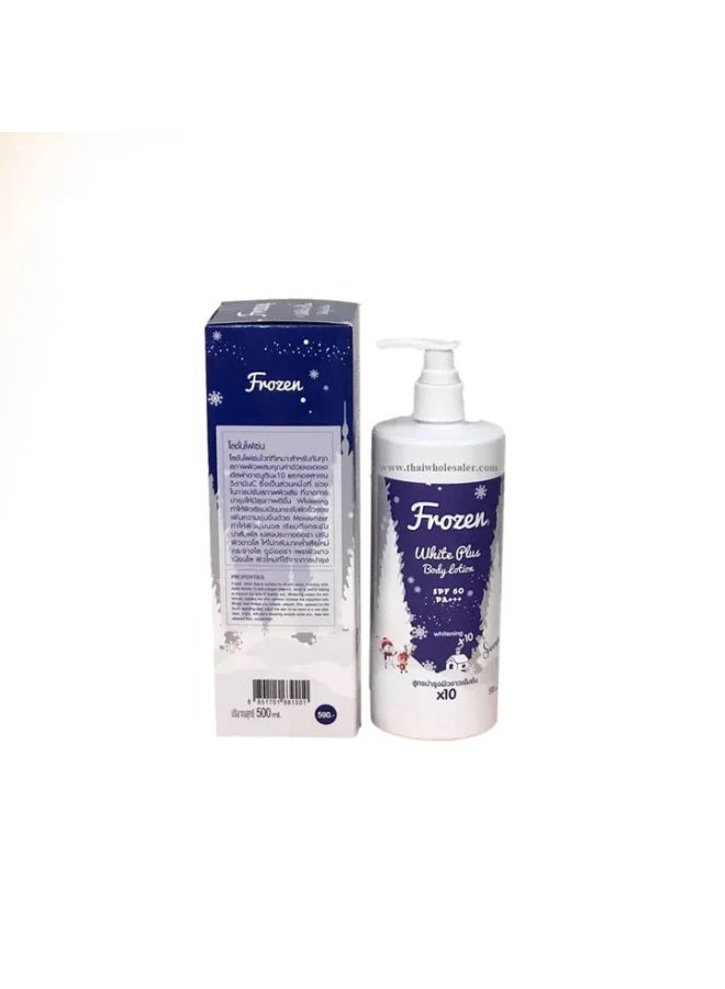 Frozen Collagen Frozen White Plus Body Lotion 500ml | SPF 60 PA+++ | Brightening Body Lotion | Deep Moisture & Sun Protection | Fast-Absorbing Formula - Image 2