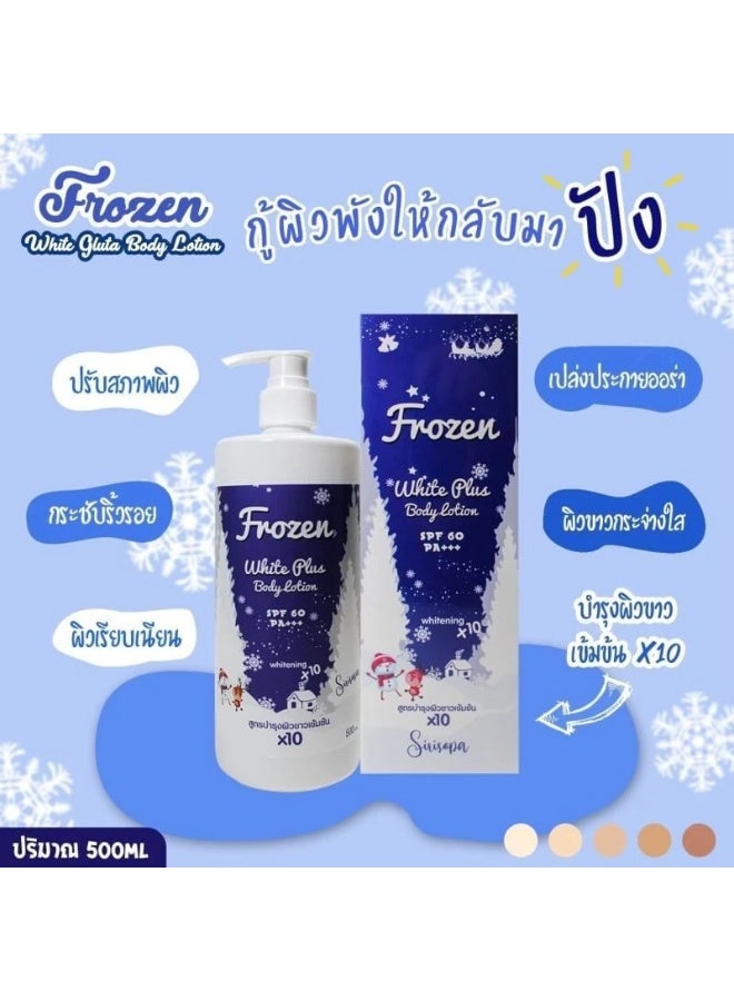 Frozen Collagen Frozen White Plus Body Lotion 500ml | SPF 60 PA+++ | Brightening Body Lotion | Deep Moisture & Sun Protection | Fast-Absorbing Formula - Image 4