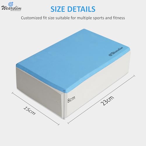 Wearslim Cork Yoga Block Premium High Density Non-Slip Exercise Yoga Bricks, Lightweight, Odor-Resistant and Moisture-Proof, Perfect Yoga Equipment for Women & Men- Size (24 x 14 x 9 cm) (2, Normal) - Image 5