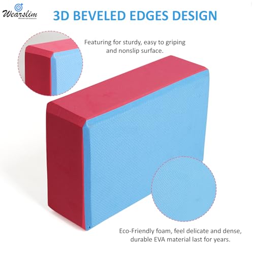 Wearslim Cork Yoga Block Premium High Density Non-Slip Exercise Yoga Bricks, Lightweight, Odor-Resistant and Moisture-Proof, Perfect Yoga Equipment for Women & Men- Size (24 x 14 x 9 cm) (2, Normal) - Image 4