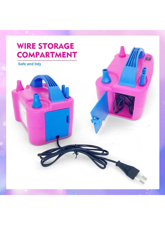 SKY-TOUCH Electric Balloon Pump  Dual Nozzle Portable Balloon Inflator Fast Air Pump for Party Decoration Birthdays Weddings and Events 600W High Power 2 Modes Easy Operation - Image 5