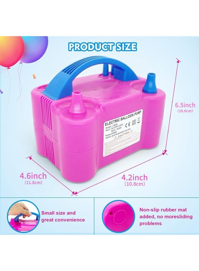 SKY-TOUCH Electric Balloon Pump  Dual Nozzle Portable Balloon Inflator Fast Air Pump for Party Decoration Birthdays Weddings and Events 600W High Power 2 Modes Easy Operation - Image 4