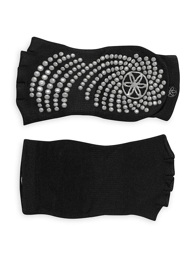 Gaiam Toeless Grippy Socks Black 2-Pack  - Image 2