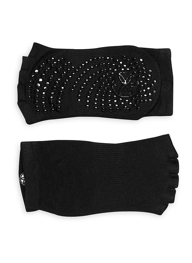 Gaiam Toeless Grippy Socks Black 2-Pack  - Image 3
