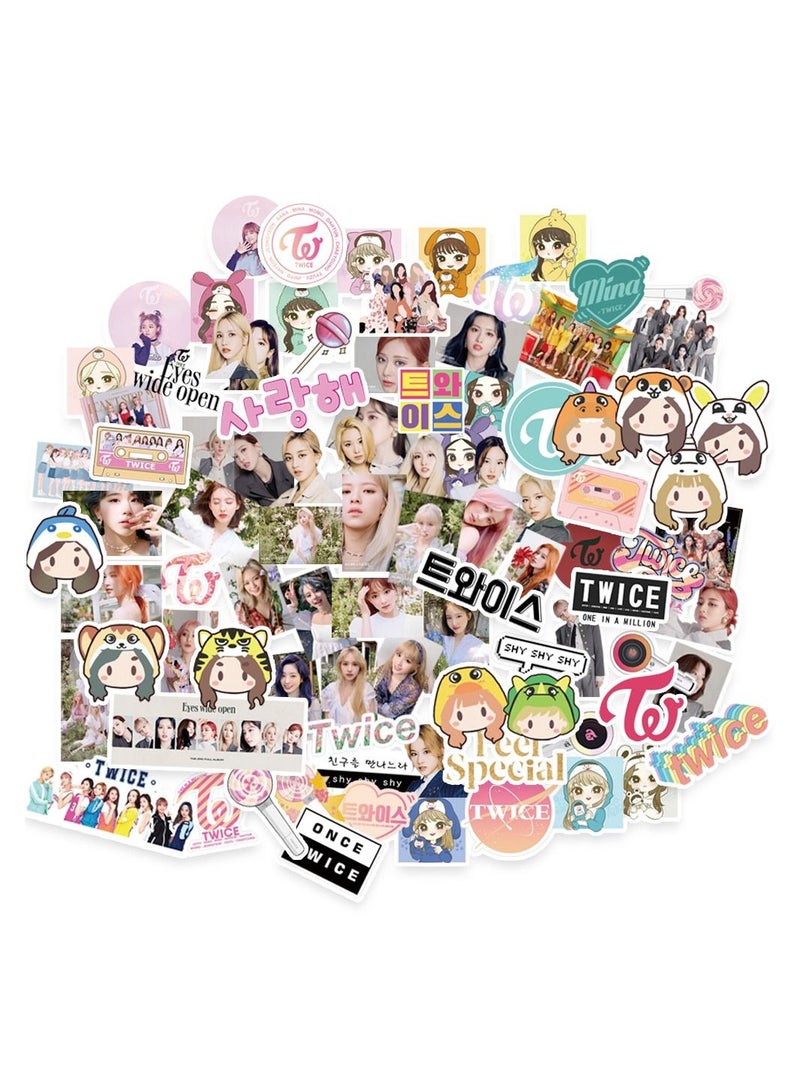 general 50-Piece Twice Cute Vinyl Waterproof Sticker