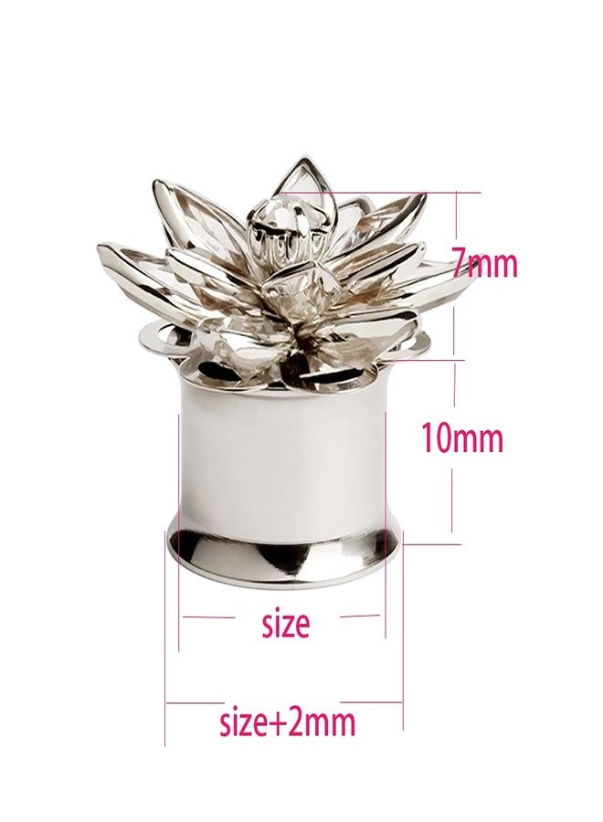 KUBOOZ Fashion Colorful Dream Flower Elegant Ear Plugs Tunnels Gauges Stretcher Piercings Jewelry, 0.1 pounds - Image 2
