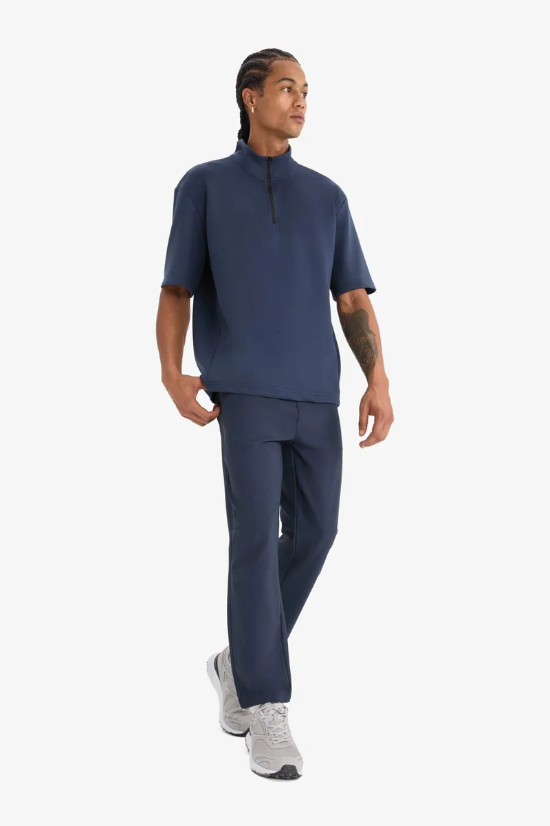 ديفاكتو DeFactoFit Standard Fit Sport Short Sleeve Scuba Fabric T-Shirt
