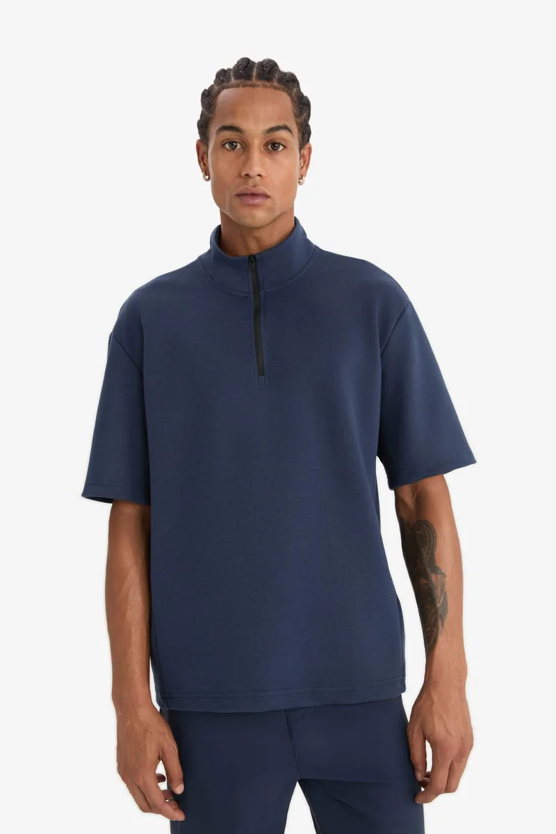 ديفاكتو DeFactoFit Standard Fit Sport Short Sleeve Scuba Fabric T-Shirt