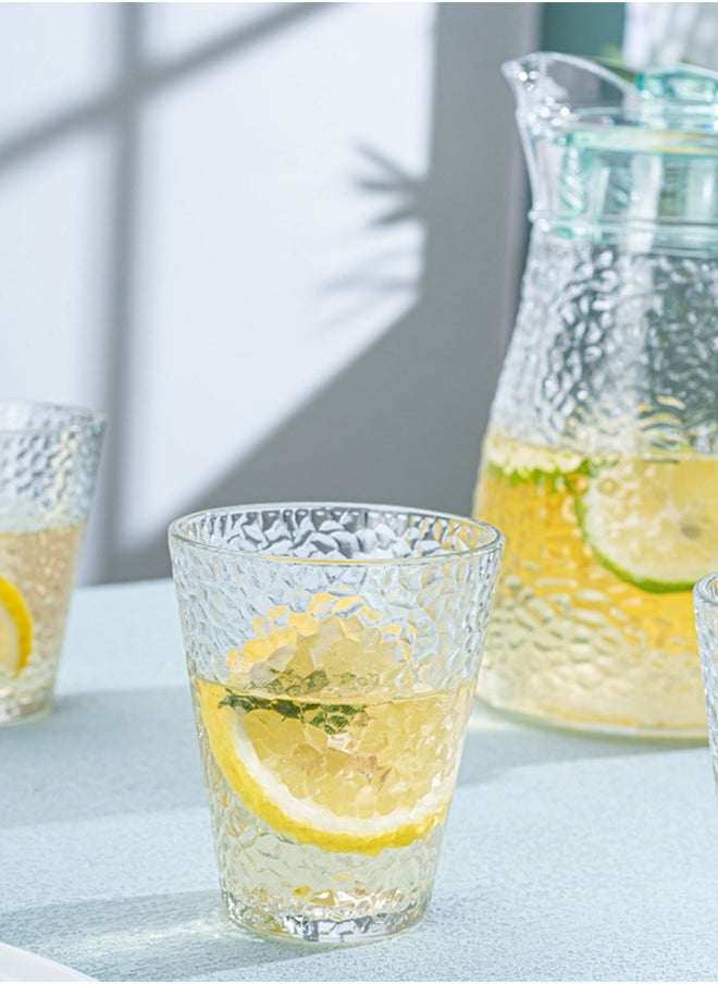 DUNISO Teapot Pot Set Clear, Glass Jug Set with Lid ,5-Piece Vintage Carvings Glass Teapot,1 Teapot And 4 Cups,Great For Iced Tea Lemonade Coffee Milk Juice ﻿  - Image 5