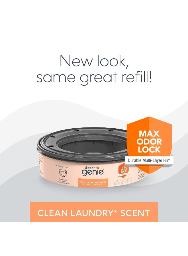 Diaper Genie Bags Refills 270 Count (Pack of 3) Clean Laundry Scent | Diaper Pail Refills with Max Odor Lock | Holds up to 810 Newborn Diapers - Image 2