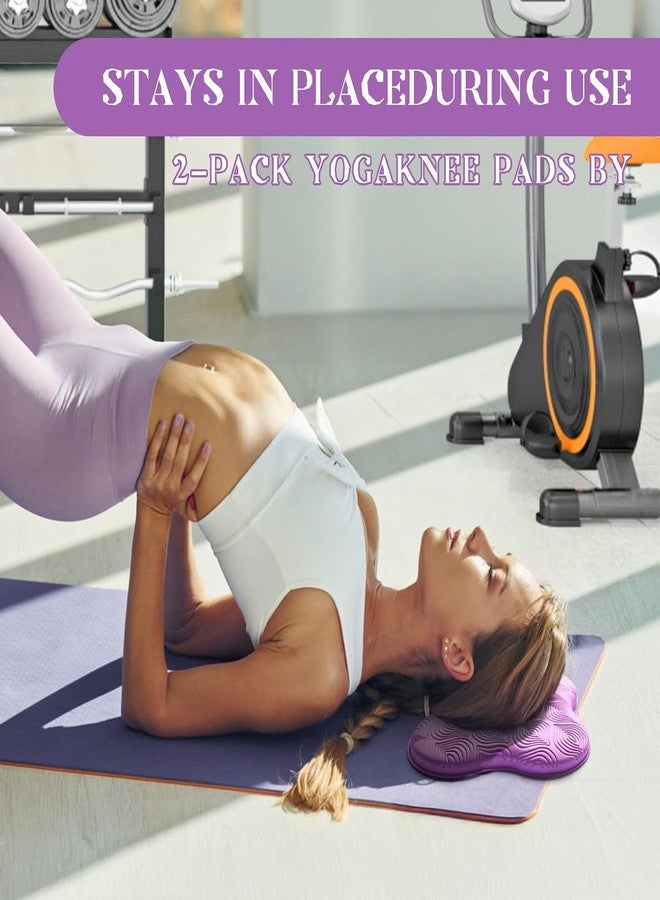 GALV Pack of 2 Kanee Paids Yogaa Kanee Cushion for Yogaa Super Thick Yogaa Kanee Pads Yogaa Knee Cushion Non-Slip for Pilates Training Mat Yogaa Bolster Knee Pads (20 X 20 cm) (Purple) - Image 5