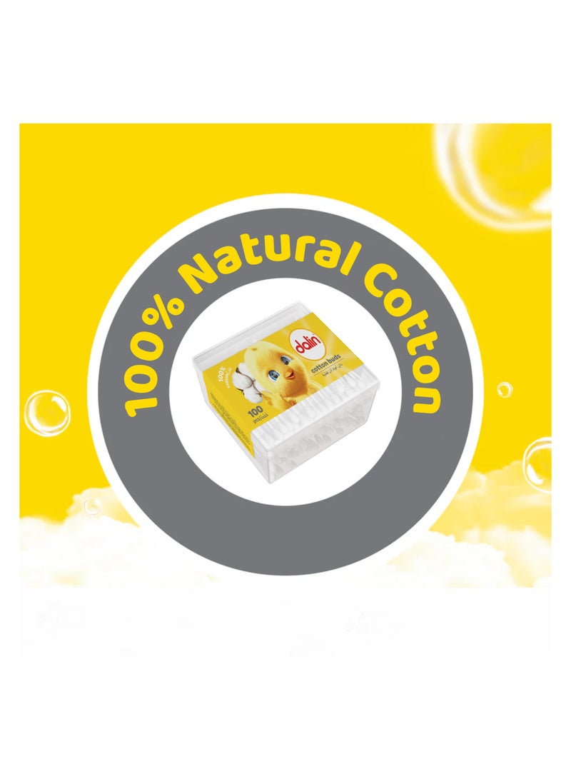 DALIN عيدان قطن دالين 100 قطعة - Image 2