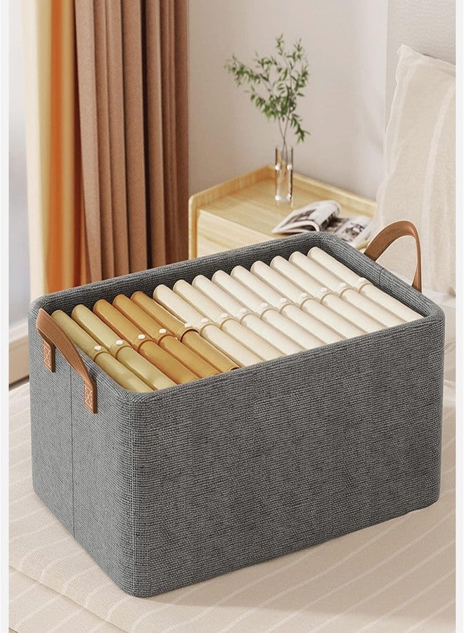 INSX Foldable Wardrobe Organizer - Waterproof Oxford Cloth Fabric Storage for Jeans, Clothes, Sweaters - 26L Capacity with Steel Frame Support (Pack of 3) - Image 5