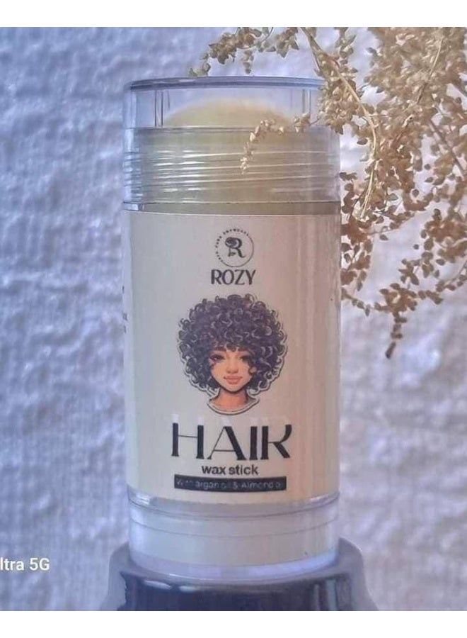 Rozy hair stick waxعصا شمع للشعر، عصا شمع للشعر المتطاير، عصا شمع للشعر من فلايوايز، كريم تصفيف غير دهني للشعر المتطاير والمجعد - Image 1
