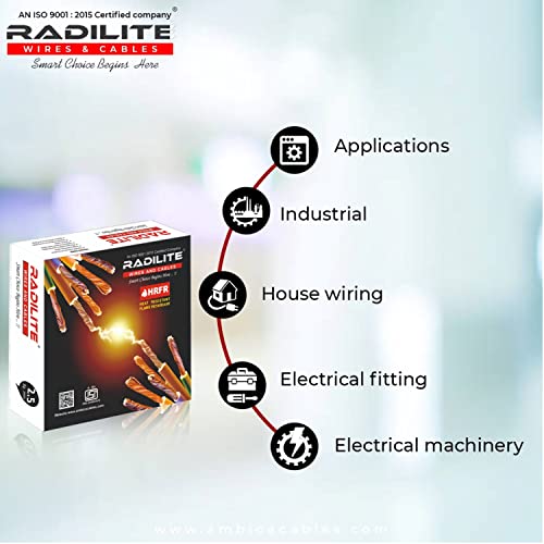 RADILITE Copper Wire with Triple Layer PVC Coating, Single Core Flexible Electric Cable for Domestic & Industrial Connections (2.5 mm, 90m Long, Red),RLWC14 - Image 3