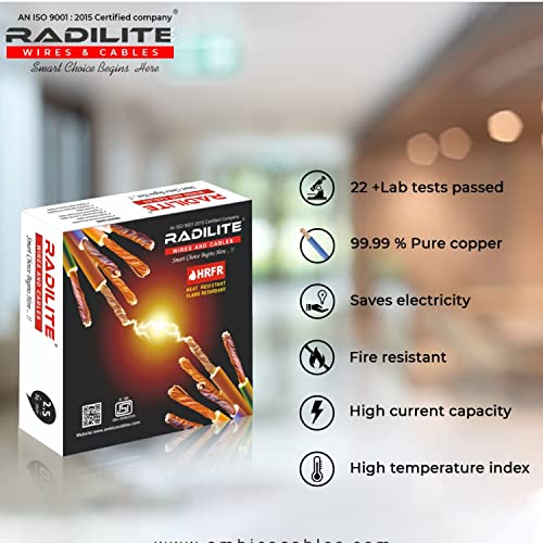 RADILITE Copper Wire with Triple Layer PVC Coating, Single Core Flexible Electric Cable for Domestic & Industrial Connections (2.5 mm, 90m Long, Red),RLWC14 - Image 5