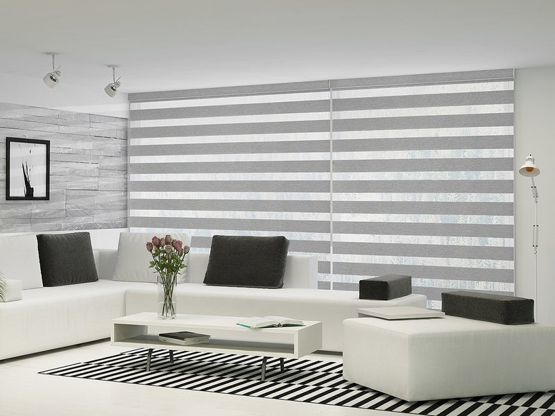 ZEBRA BLINDS Polyresin Curtain, 130 X 130, Grey - Image 2