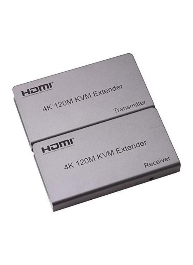 XLT 4K HDMI KVM Extender Transmitted Over Ethernet Cable with HDMI and USB Ports -120M  - Image 1