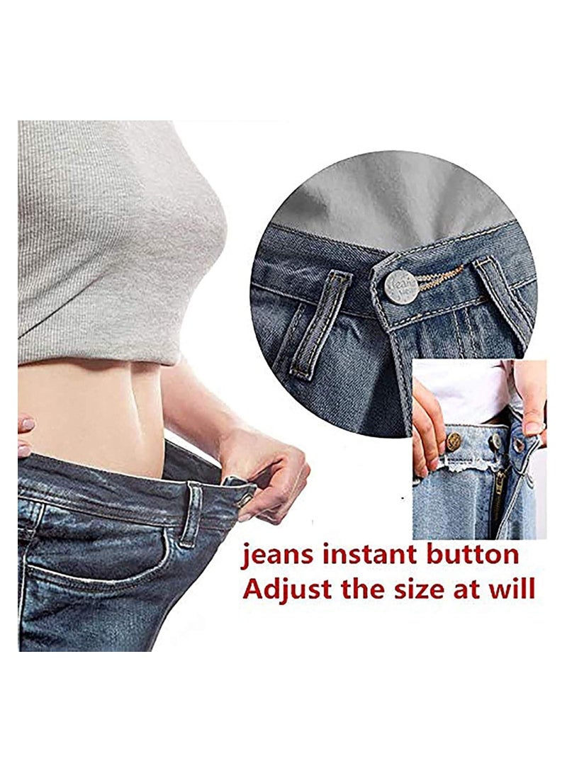 Excefore 17mm Replacement Jean Buttons No Sew Instant Button, Waist Button Adjuster, Jeans Button Replacement Kit to Extend - Image 4