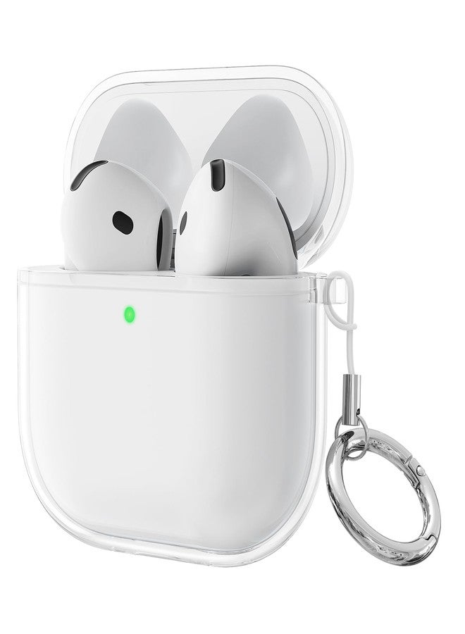 Vanjua Clear Cover for AirPods 4 Case, Soft TPU Shock Resistant, Full Protective Case Cover Compatible with AirPods 4th Generation 2024 (Clear) - Image 1