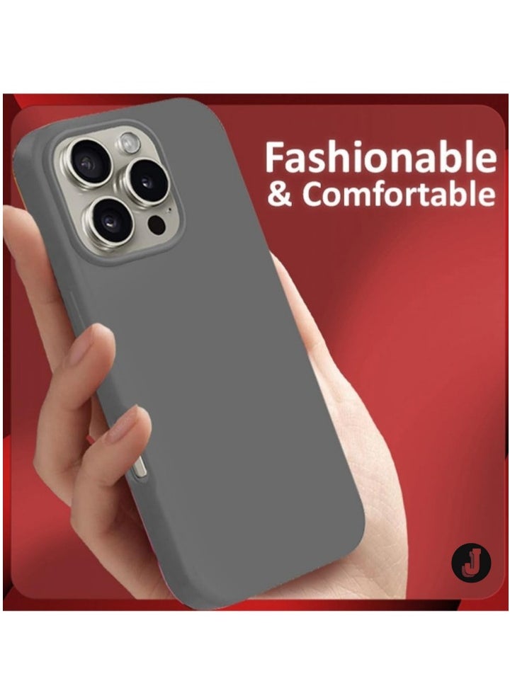 JAJEEK "Liquid Silicone Case for iPhone 16 Pro Max - Ultra Slim Design, Soft Anti-Scratch Microfiber Lining & Drop Protection" - Image 3