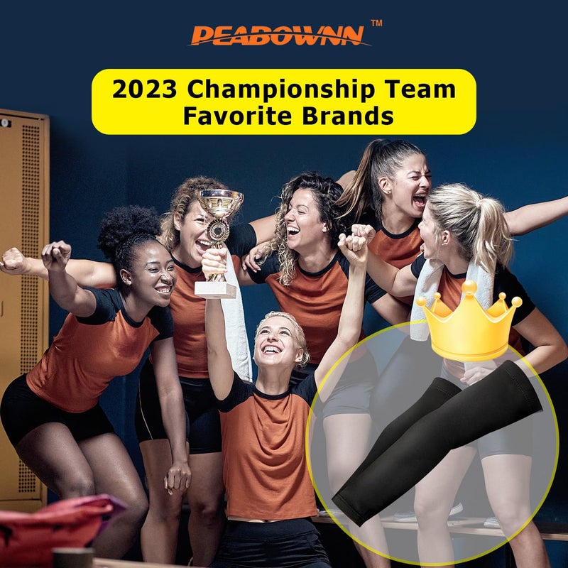 Peabownn Volleyball Arm Sleeves youth girls - 3XS-XL Compression Volleyball Arm Sleeves for women teen girls tandem kids without pads 2XS - Image 5