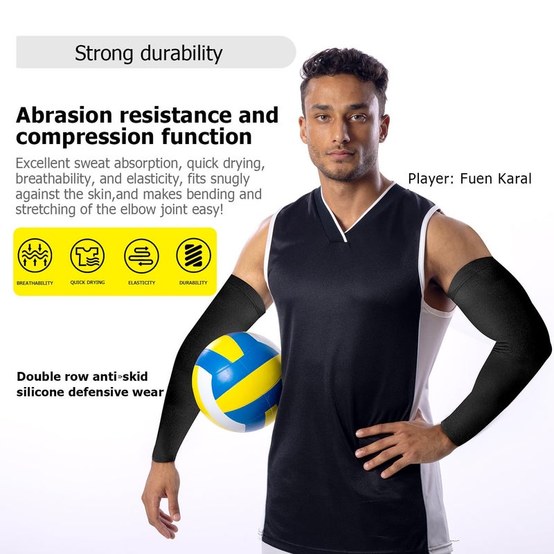 Peabownn Volleyball Arm Sleeves youth girls - 3XS-XL Compression Volleyball Arm Sleeves for women teen girls tandem kids without pads 2XS - Image 4