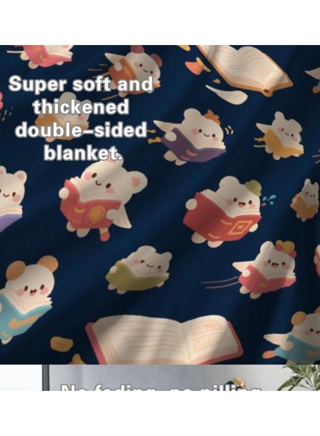 general Flannel thin blanket (warm and comfortable, suitable for sleep, gaming, dust removal and sandproof) 150cm*200cm - 515 - Image 4