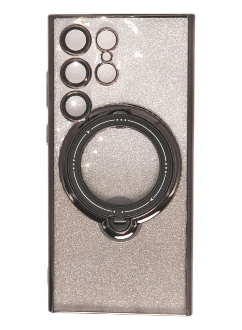 ليمتليس جراب لهاتف Samsung Galaxy S23 Ultra متوافق مع جراب مغناطيسي، غطاء حماية خلفي رفيع وناعم ومقاوم للخدش، جراب مغناطيسي غير مصفر ومضاد للصدمات، لون أسود متدرج - Image 1