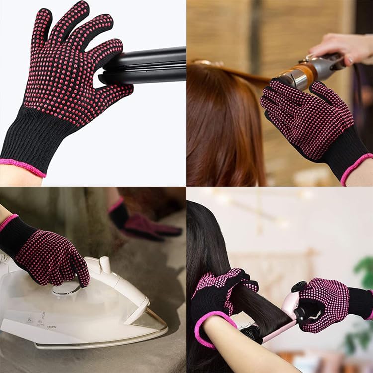 MITCMOLARD Heat Resistant Gloves for Hair Styling, Dryer - Image 4