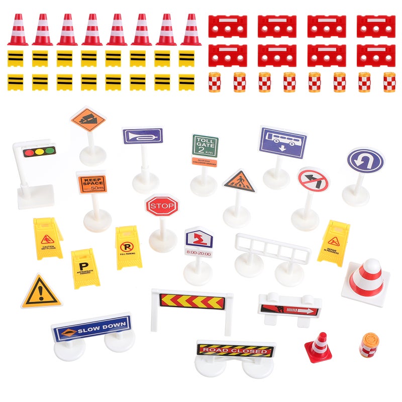 Play Traffic Signs For Kids Road Signs Set Street Signal Traffic Toys Models Kit For Children - Image 1