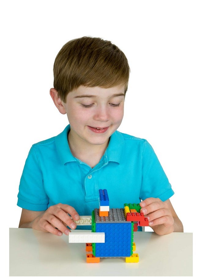 Strictly Briks Strictly Briks Compatible with Lego Classic Mini Cube Building Set with Blocks and Bricks | STEM Toys Set | 14 Pieces | 8x8 Baseplates and 3D Briks | Blue, Green, and Gray  - Image 3