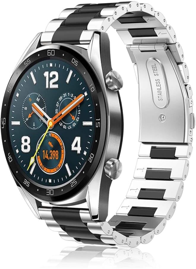Fintie - FINTIE Bracelet Compatible with Huawei Watch 3/3 Pro/GT 2 Pro/GT/GT 2/GT Active - Replacement Stainless Steel Band Watch Strap Metal Clasp - Image 1