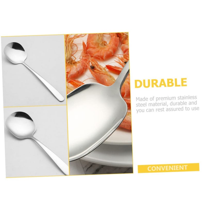 Stainless Steel Serving Spoon Set 2Pcs Buffet Scoops Restaurants Hotel - Image 5