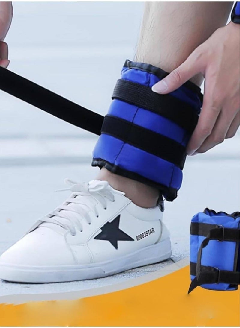 Generic Adjustable Ankle Weights for Women and Men, Ankle Wrist Weight Durable Practical Hands or Feet Wear Resistant, Walking Jogging Gymnastics Aerobics Enthusiasts Muscle Training (1.5 kg x 2Nos)  - Image 1