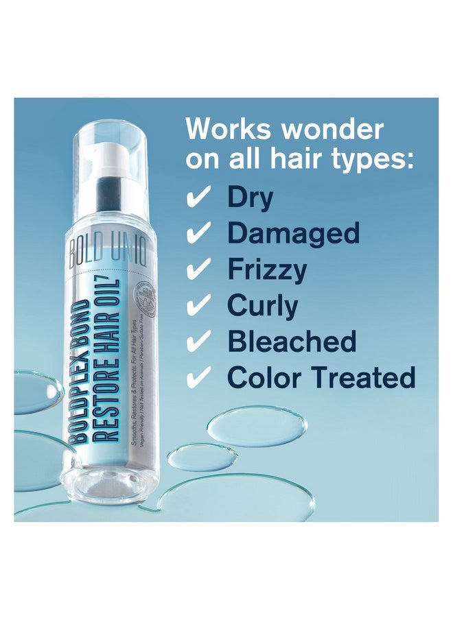 BOLD UNIQ - Boldplex 7 Hair Oil for Dry & Damaged Hair - Adds Shine, Strengthens, Smooths Split Ends & Frizz, Moisturizes & Nourishes. Weightless Hair Treatment Oil For Curly, Frizzy & Coarse Hair - 3.38 FlOz - Image 1