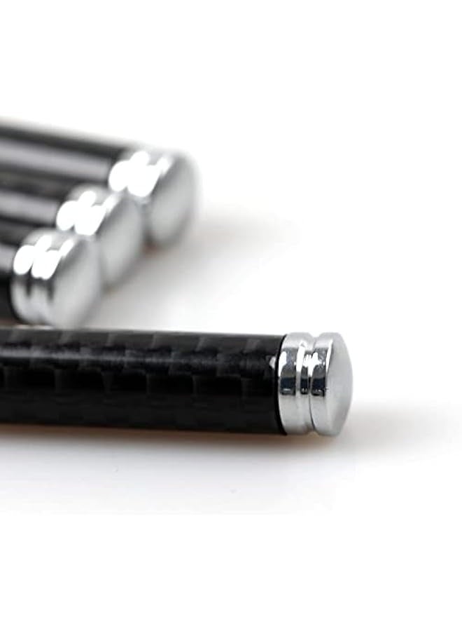 Starwell 4PCS Universal Door Lock Pin Cover Carbon Fiber Hard Durable Flame Retardant Corrosion Resistant Car Interior Accessories Door Bolt Lock Pin Knob Set (Black) - Image 2