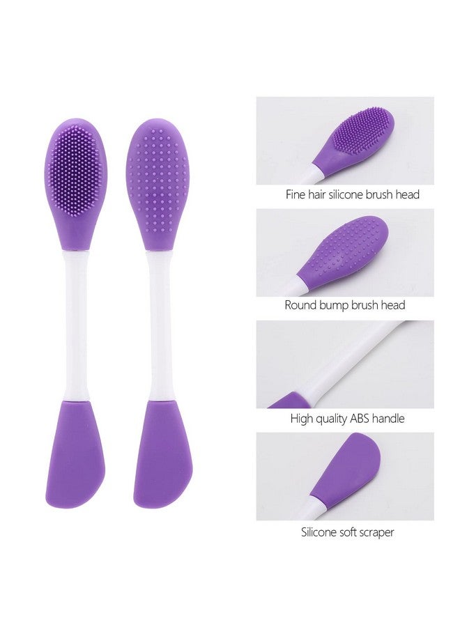 Tbestmax 25 Pcs Silicone Face Mask Applicator2 In 1 Doublesided Facial Scrubber Brush Tooldoublehead Manual Cleansing Brush For Deep Gentle Exfoliating - Image 3
