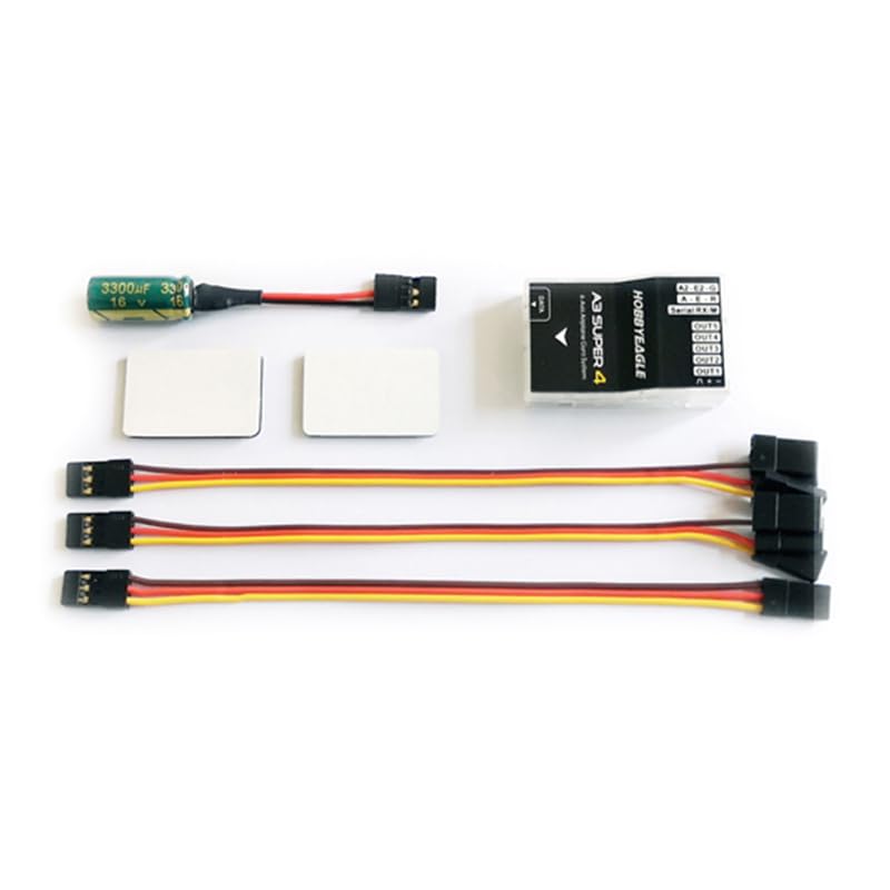 VilogaRC A3 Super4 Hobbyeagle Flight Controller 6-Axis Gyro Stabilizer Full Set with Program Card for Fixed Wing RC Airplane FPV Aircraft Models (A3 Super4 Basic Set) - Image 1