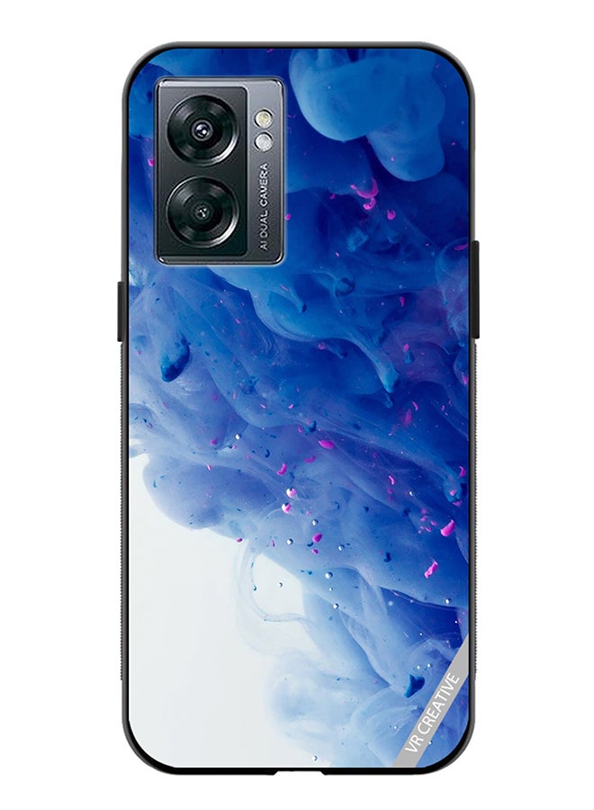 VR CREATIVE Protective Case Cover For Oppo A57 5G Blue Abstract Design Multicolour - Image 1