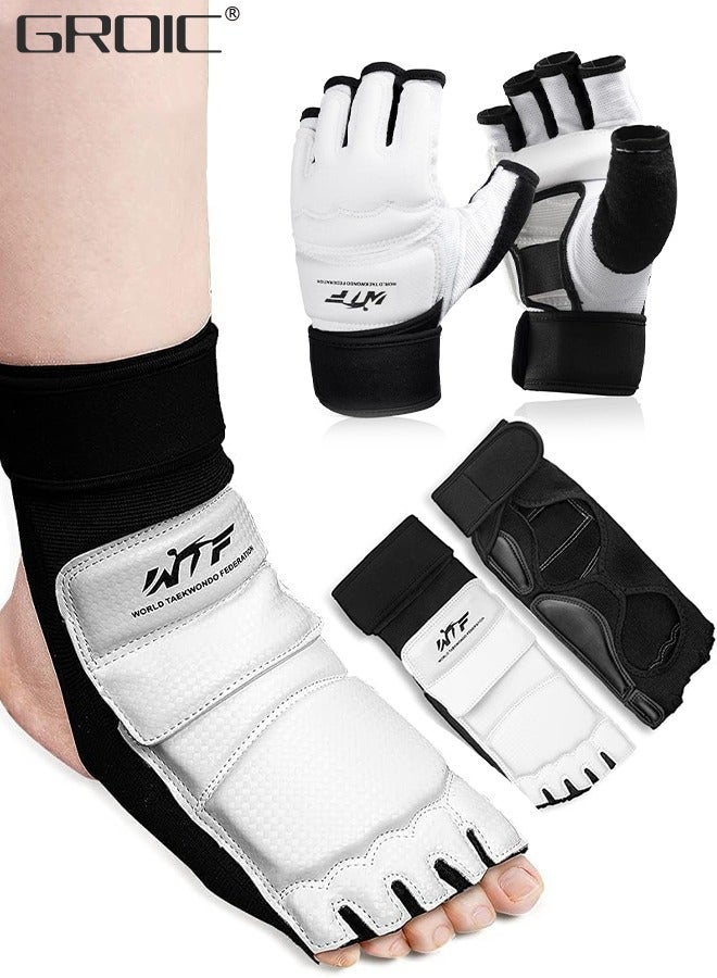GROIC Taekwondo Sparring Gear Foot Protector Karate Boxing Sparring Foot Guard, Martial Arts Protective Foot Gear for Kung Fu Punch Bag Kickboxing MMA Training  - Image 1