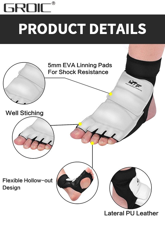 GROIC Taekwondo Sparring Gear Foot Protector Karate Boxing Sparring Foot Guard, Martial Arts Protective Foot Gear for Kung Fu Punch Bag Kickboxing MMA Training  - Image 5