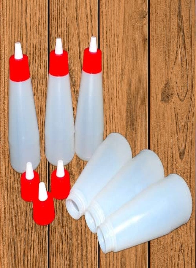 ImegaZ Plastic Food Grade Sauce Bottle Vinegar Oil Ketchup Cruet Bottles (400 ML, White color, Pack of 3) - Image 4