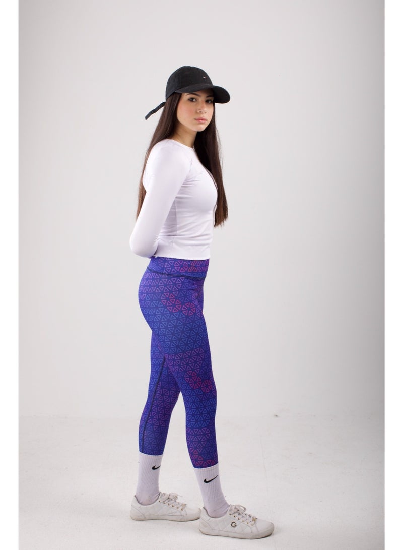 Women’s Sports Leggings – High Waist Lycra Gym & Yoga Pants, Breathable Stretch Fitness Tights, Printed Activewear for Running & Workout - Image 3