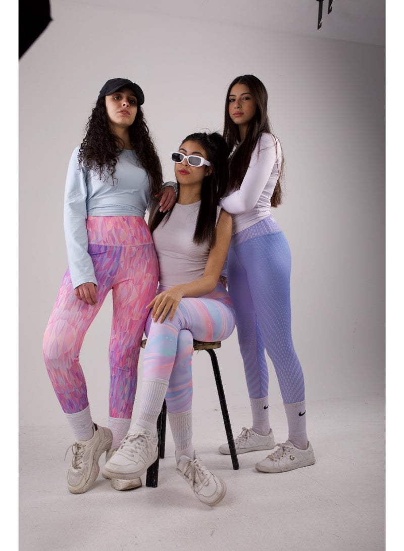 Women’s Sports Leggings – High Waist Lycra Gym & Yoga Pants, Breathable Stretch Fitness Tights, Printed Activewear for Running & Workout - Image 5